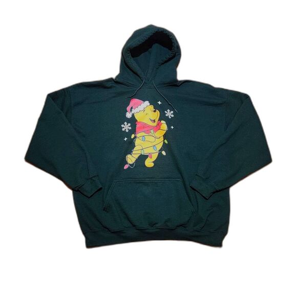 Gildan Tops - Gildan Disney Winnie The Pooh Christmas Light-Up Hoodie,  Dark Green, 2XL